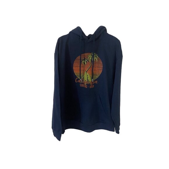 Avalon Apparel Other - NWT Avalon Apparel Men's Blue graphic Hooded Sweatter - Large
